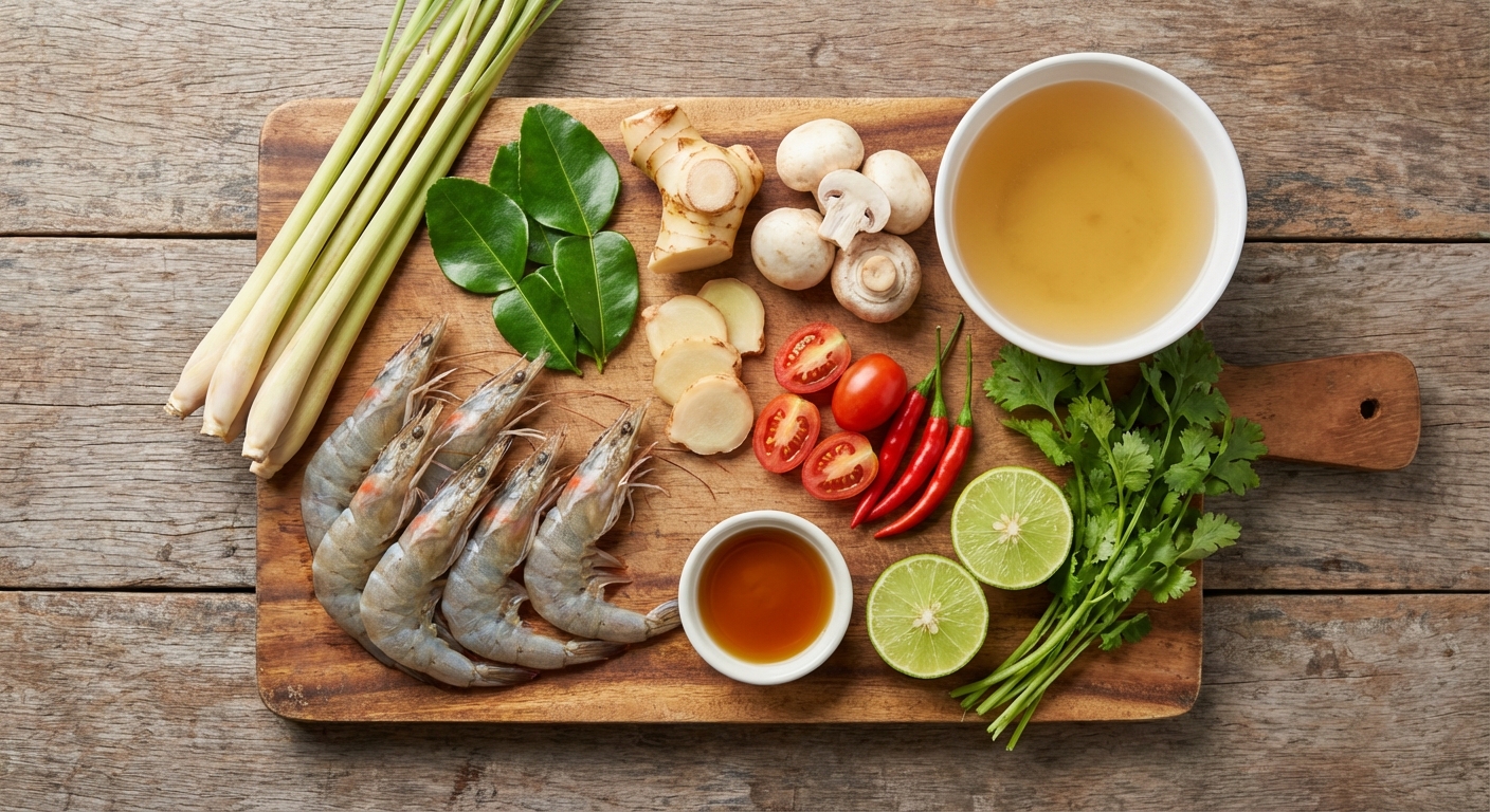 Том‑ям с креветками — остро‑кислый ужин 🍤🌿