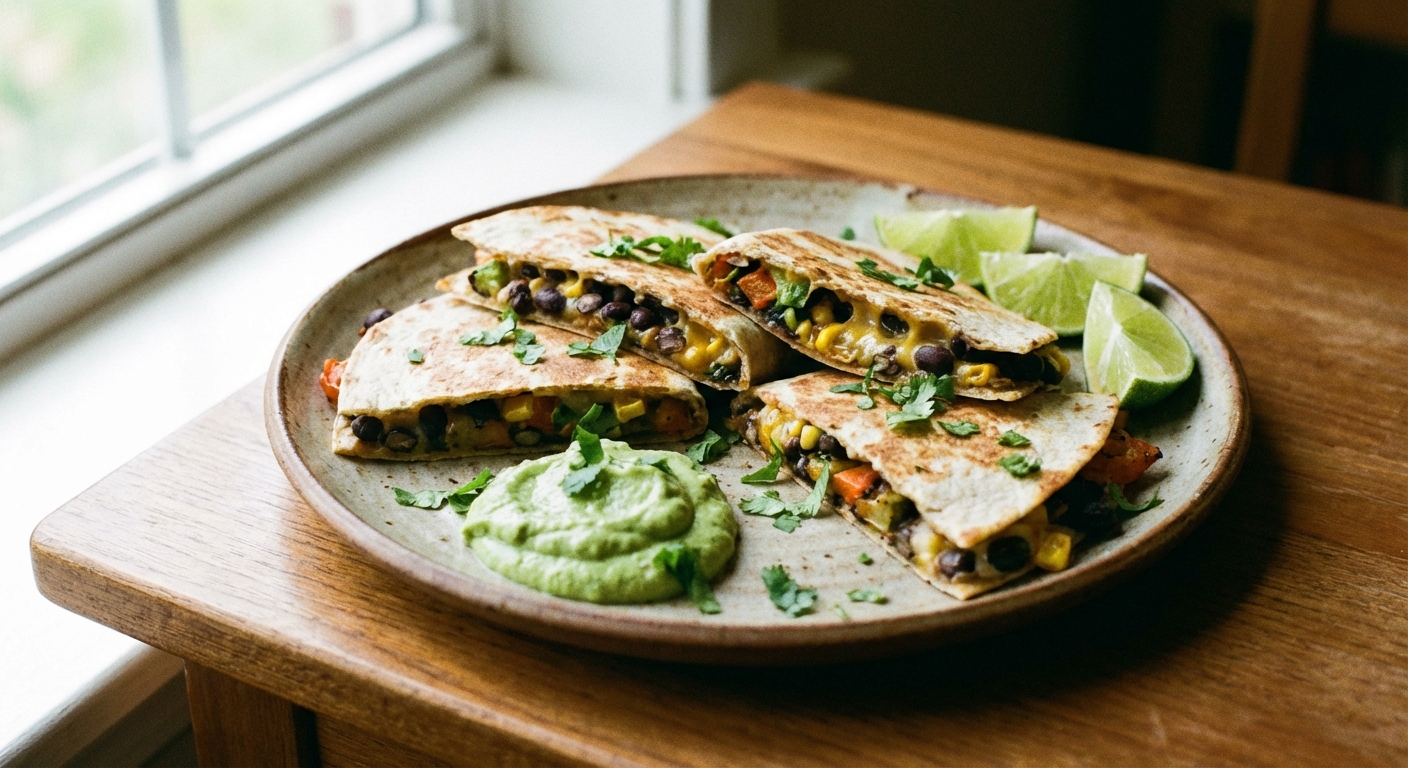 Кесадилья вегана с чёрной фасолью и авокадо 🌮🥑 — фото 3