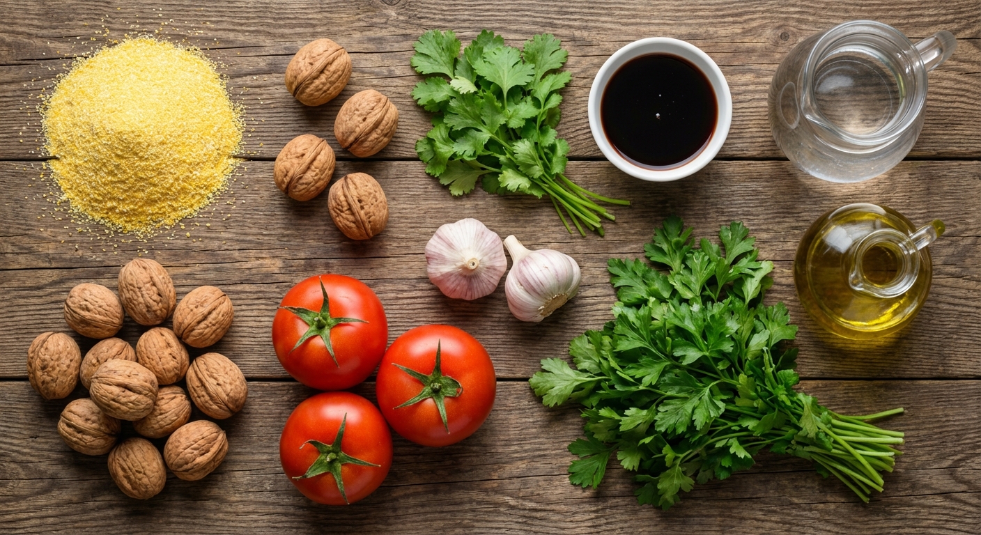 Мчади с пикантным томатно‑ореховым чатни 🌽🌶️