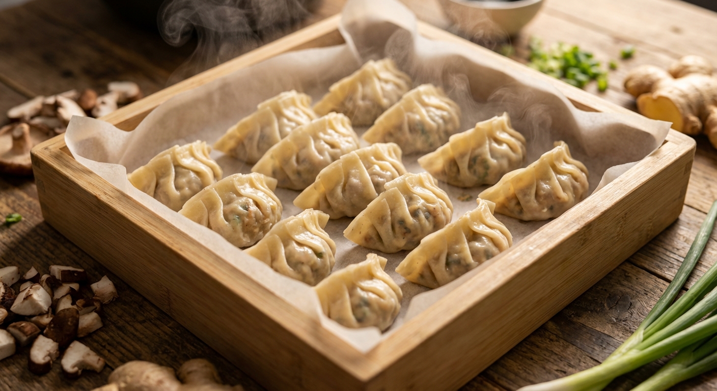 Паровые гёдза с курицей и шиитаке 🥟 — фото 2