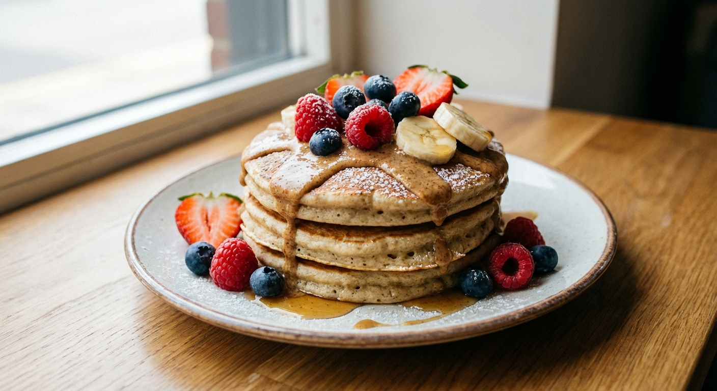 Пышные овсяно-банановые панкейки 🥞🍌 — фото 3
