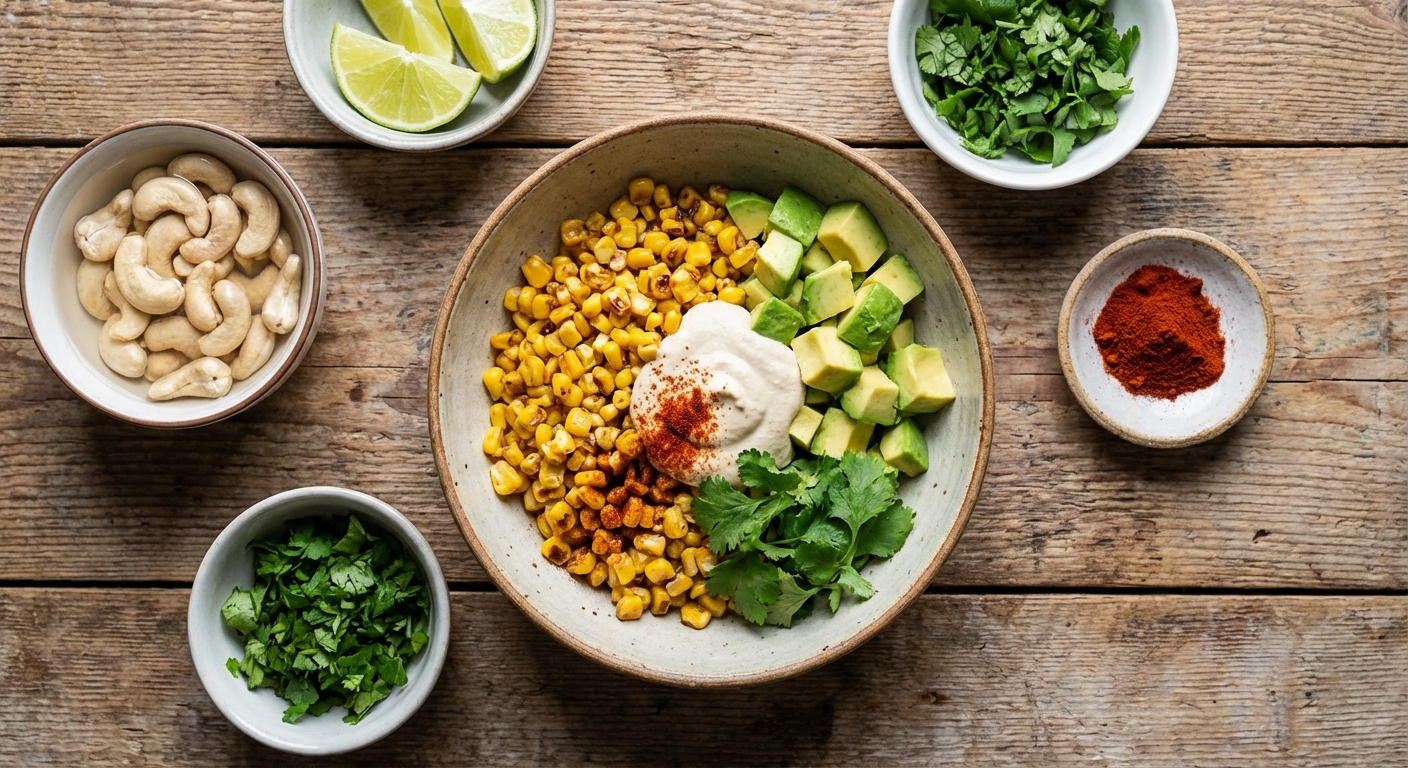 Элоте-боул с кремом из кешью 🌽🥑