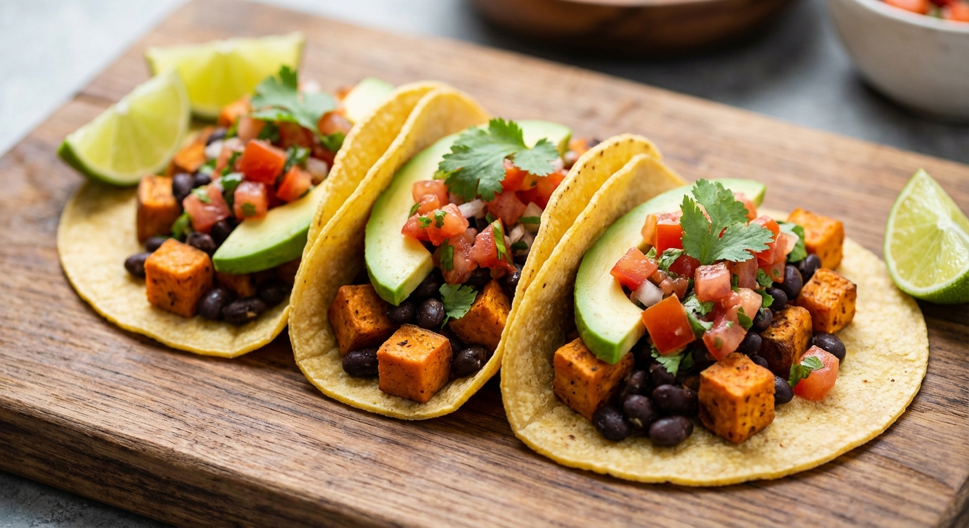 Бататовые тако с пикантной чёрной фасолью 🌮 — фото 3