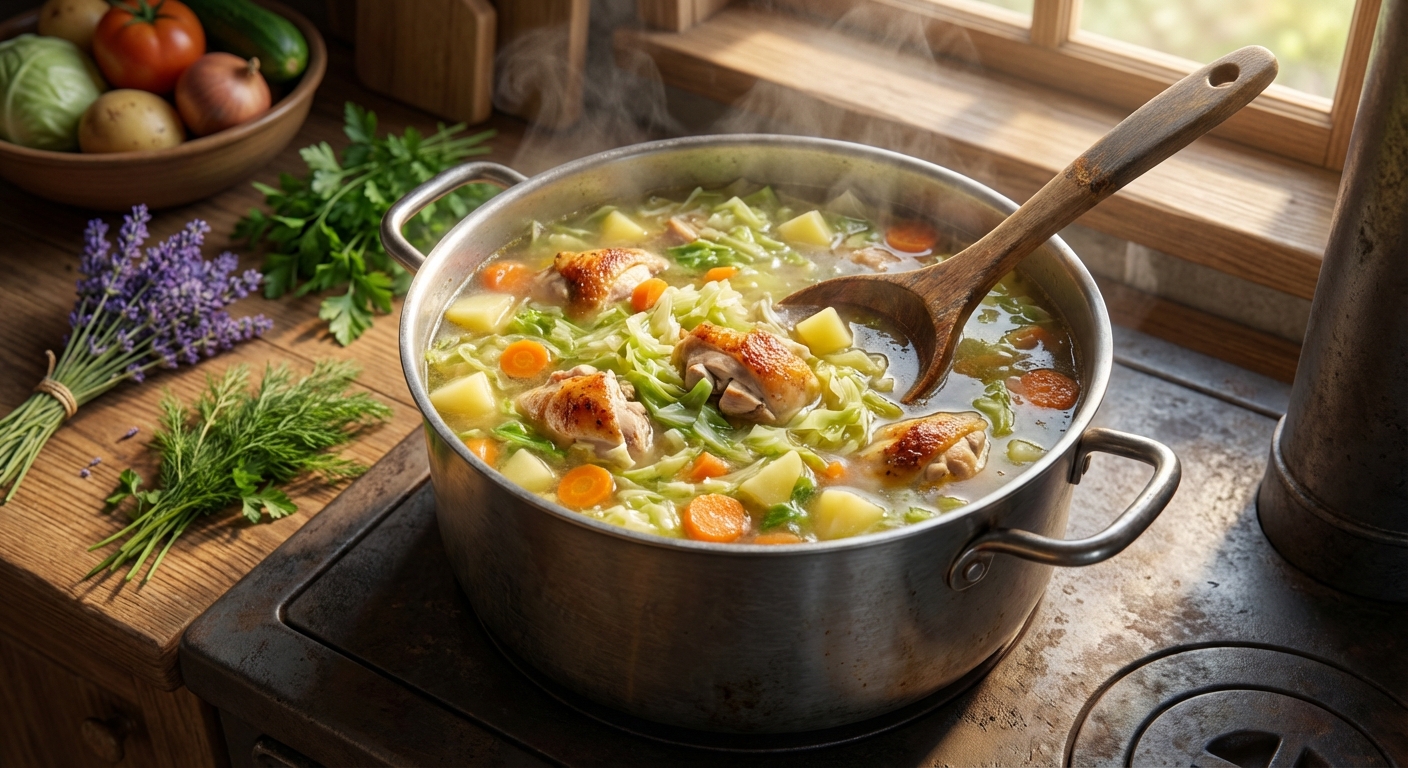 Лёгкие летние щи с курицей 🍲🌿 — фото 2