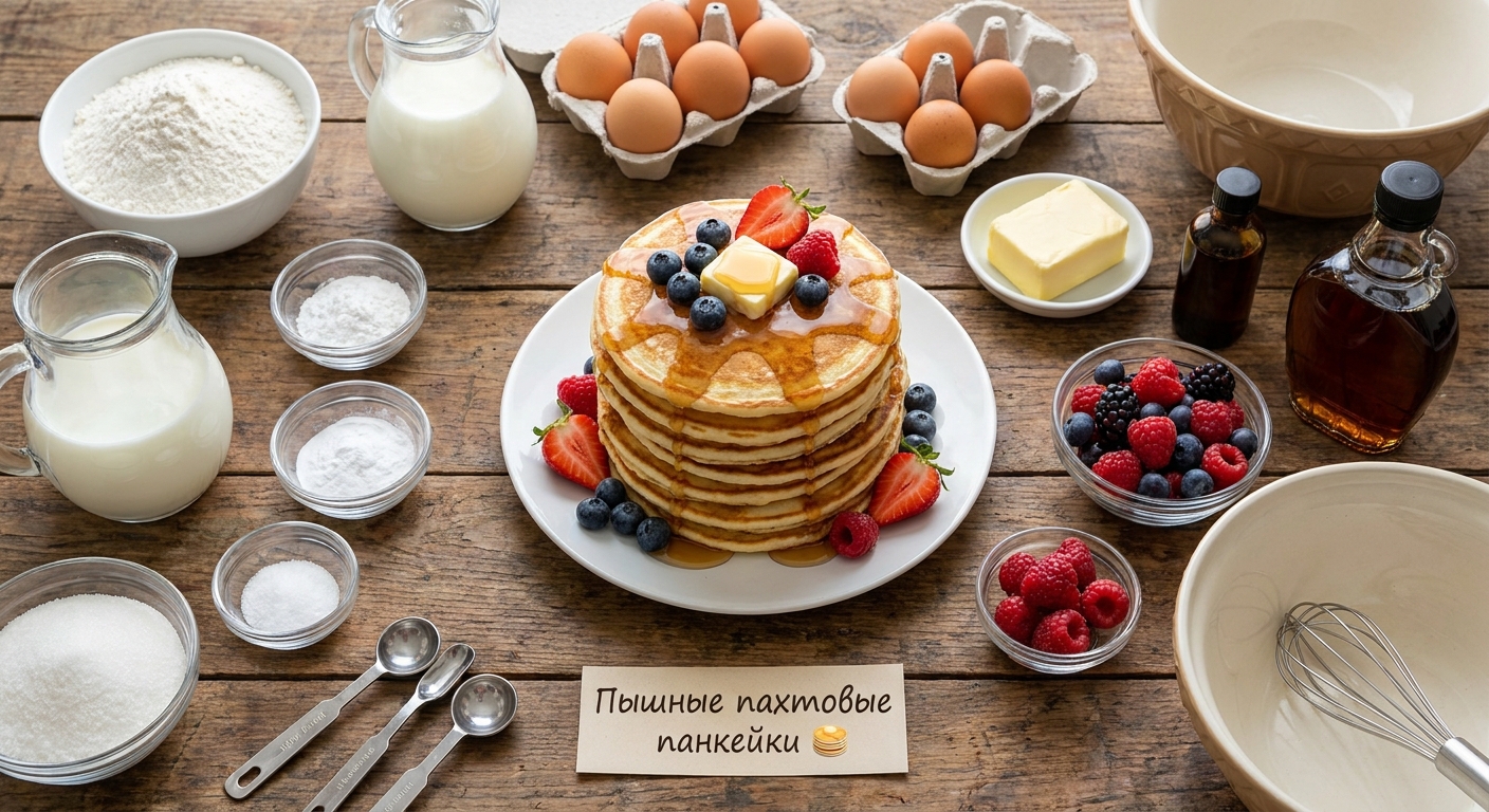 Пышные пахтовые панкейки 🥞