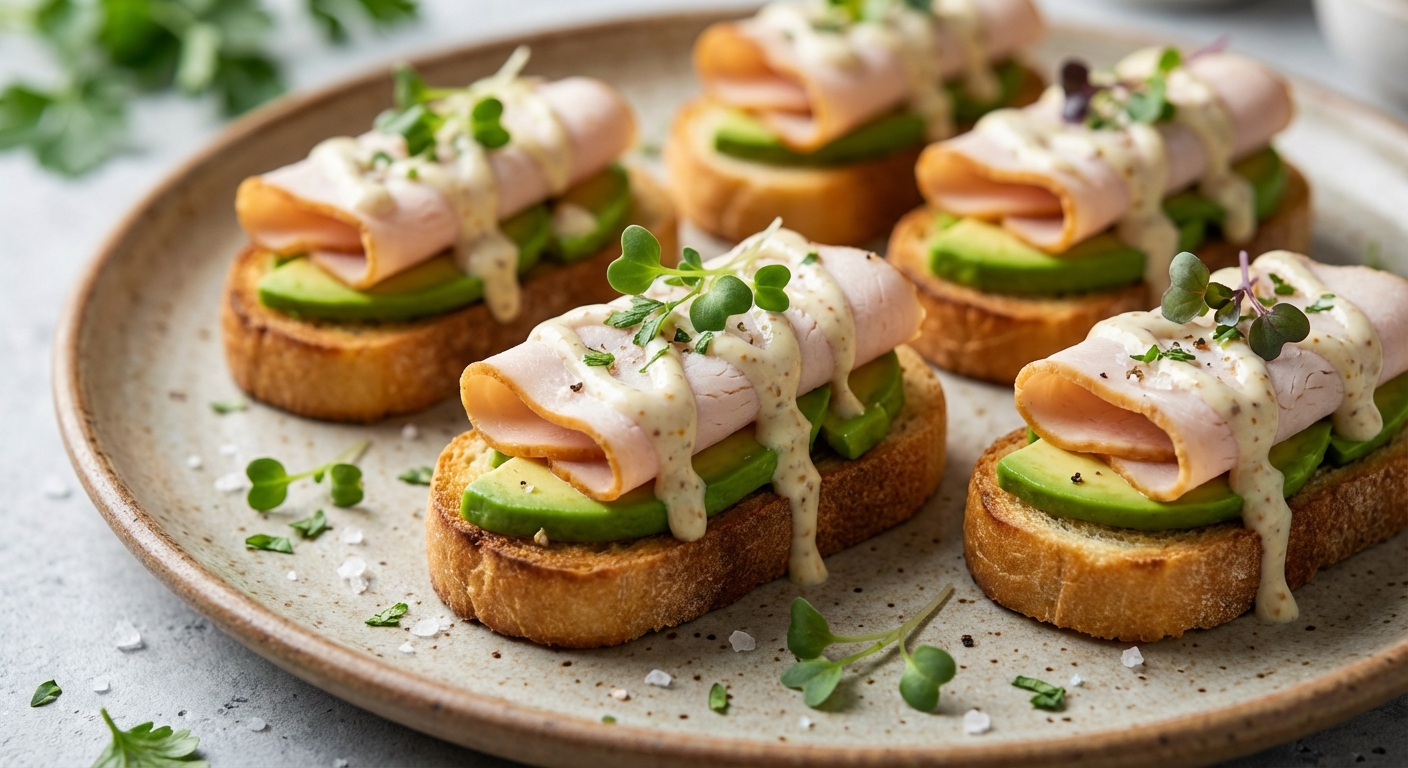 Мини-тосты с индейкой и авокадо 🥑🍞 — фото 3
