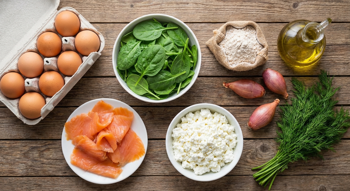 Мини‑фриттаты с лососем и шпинатом 🥚🍃