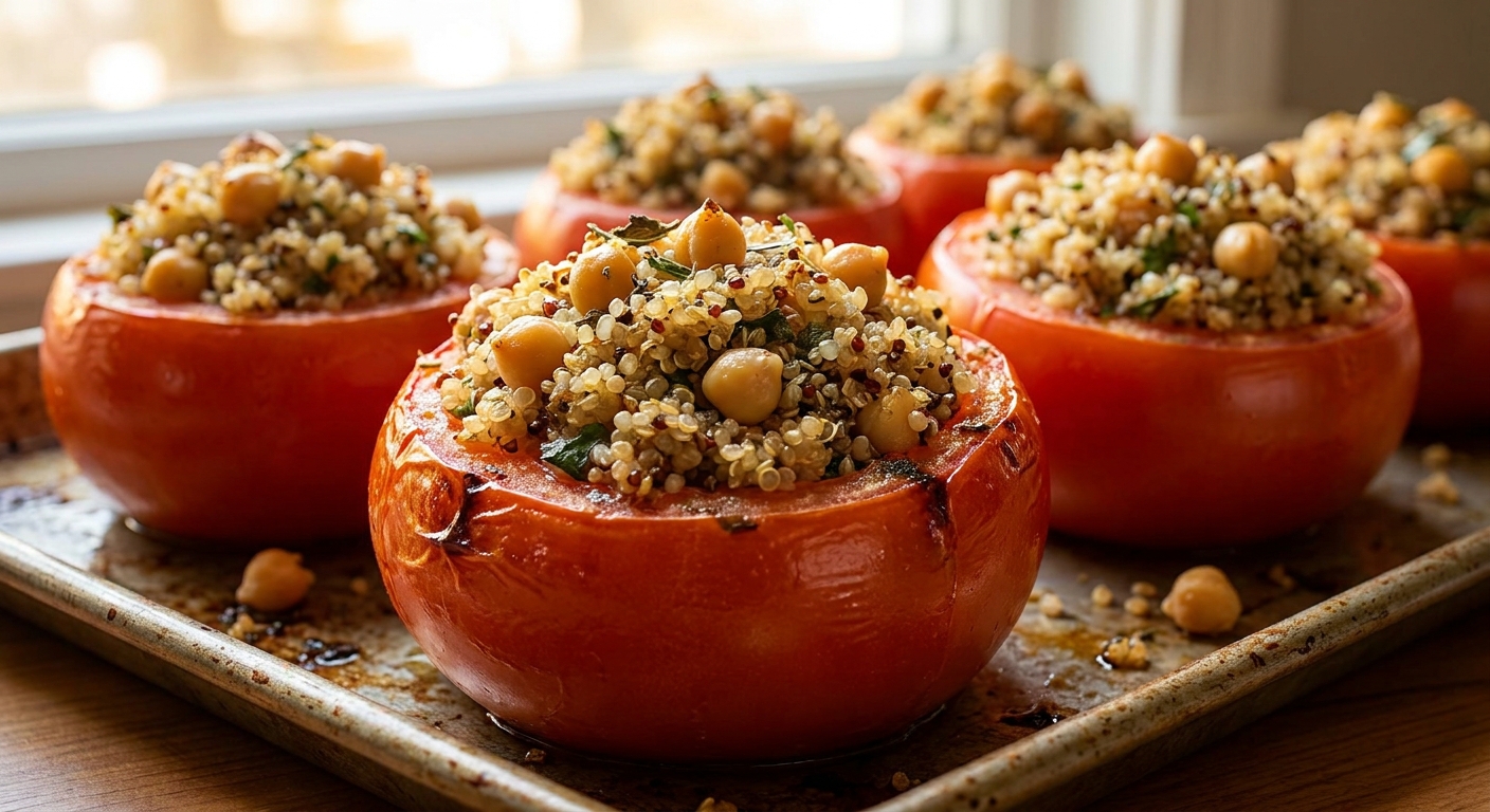 Запечённые томаты с киноа и хумусом 🍅 — фото 2