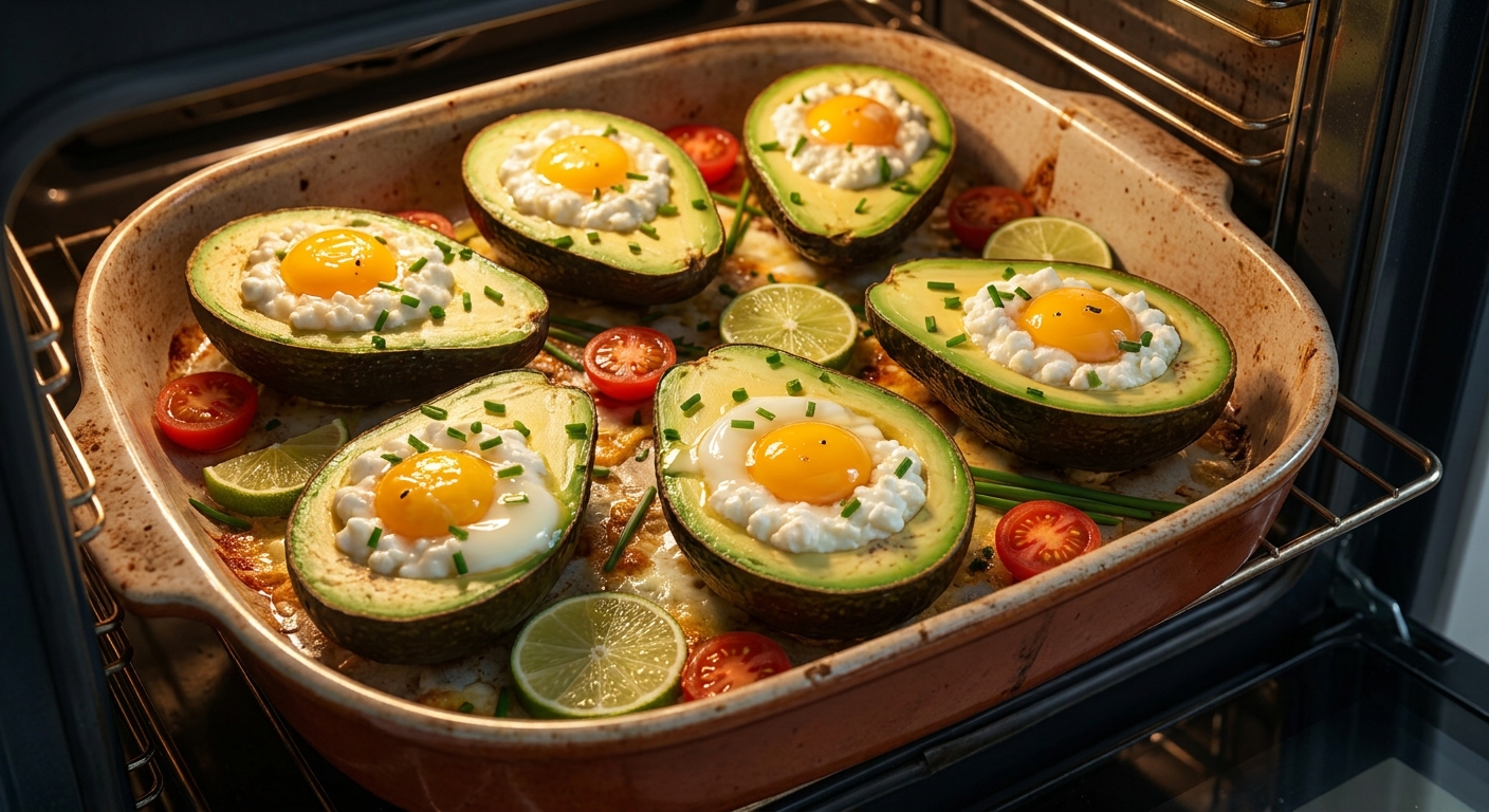 Запечённые яйца в авокадо с творожно‑лаймовым кремом 🥑🍳 — фото 2