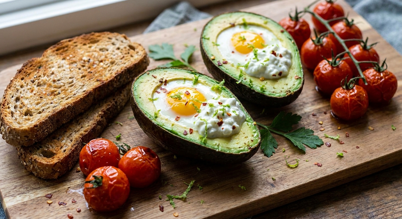 Запечённые яйца в авокадо с творожно‑лаймовым кремом 🥑🍳 — фото 3