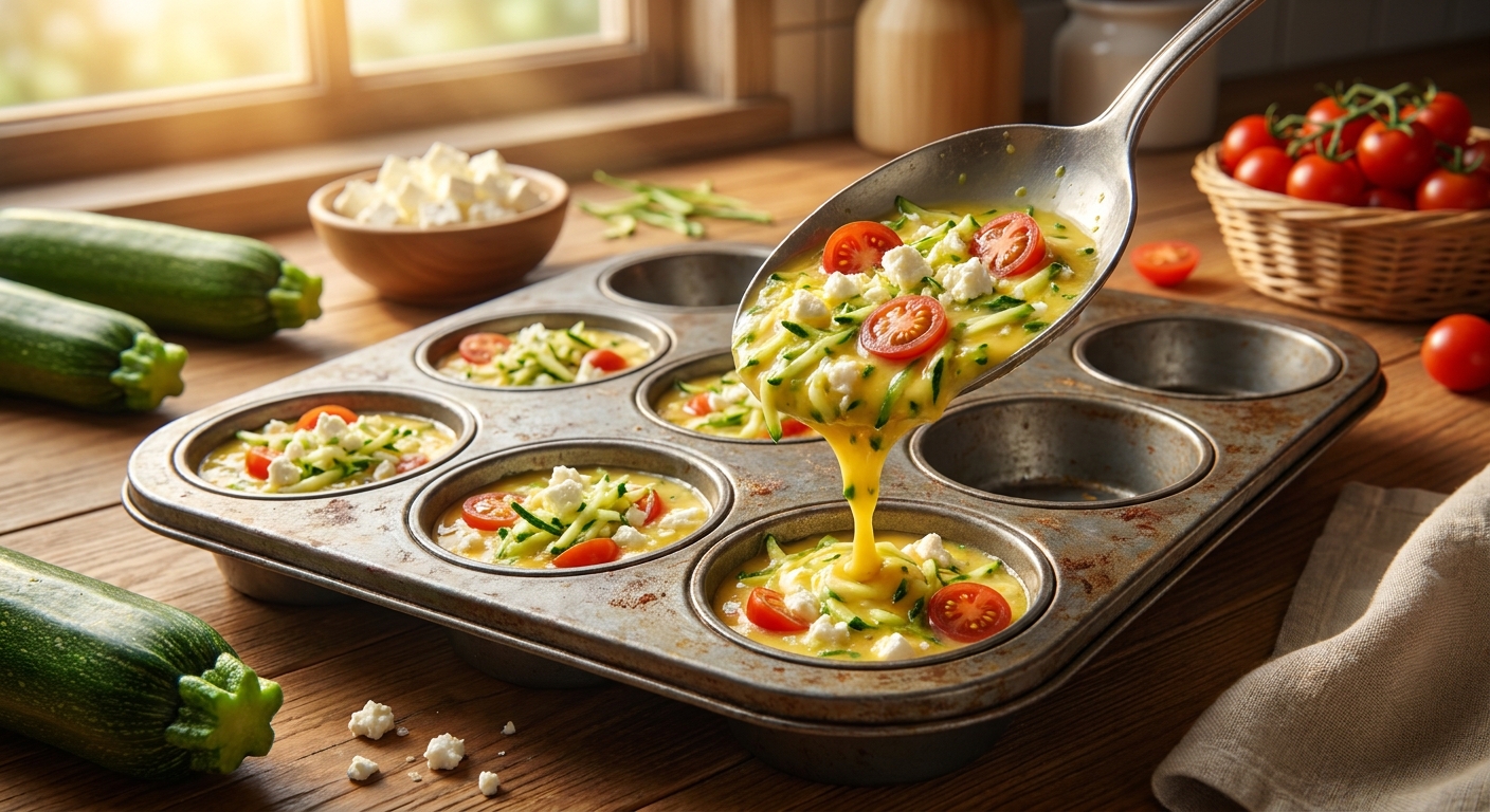 Мини‑фриттаты с цукини и фетой 🥒🍳 — фото 2