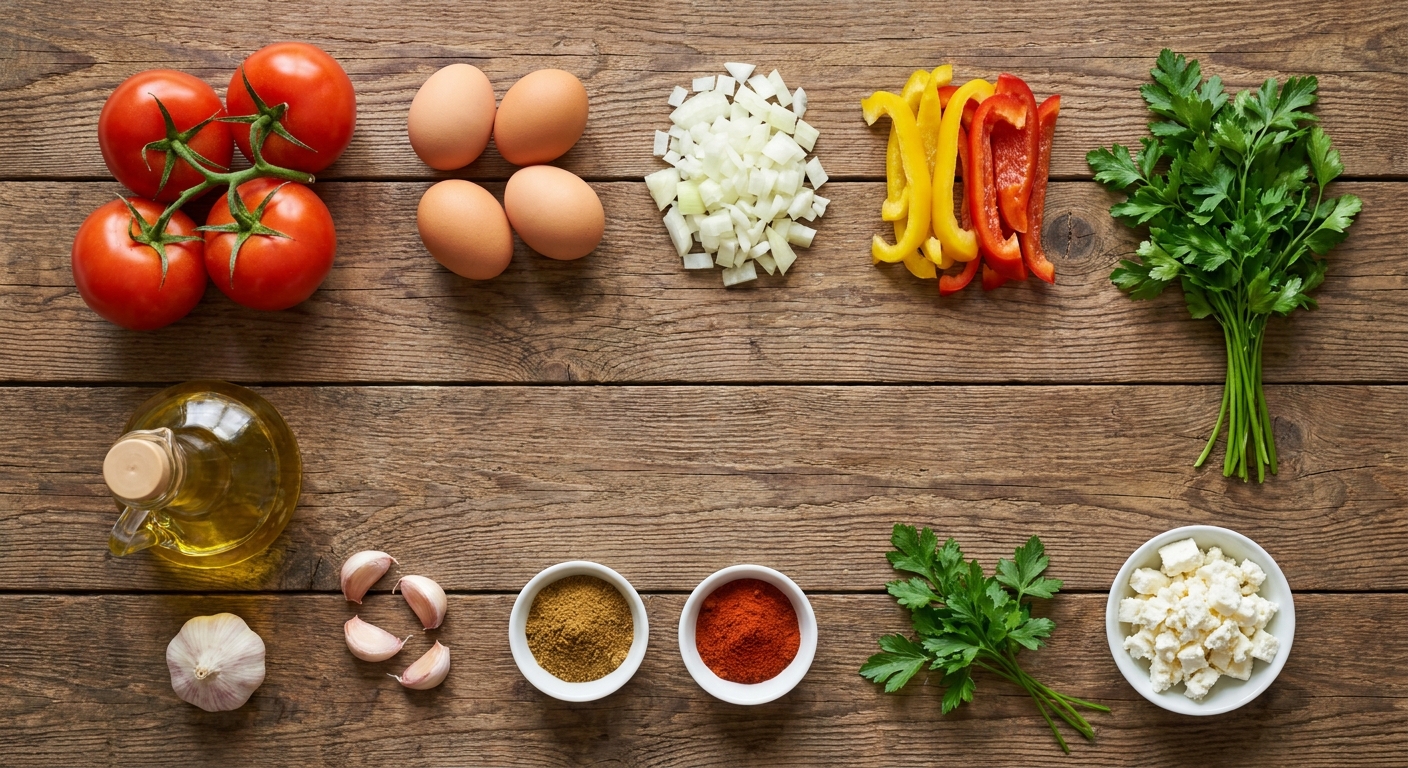 Классическая шакшука на пряных томатах 🍅🥚