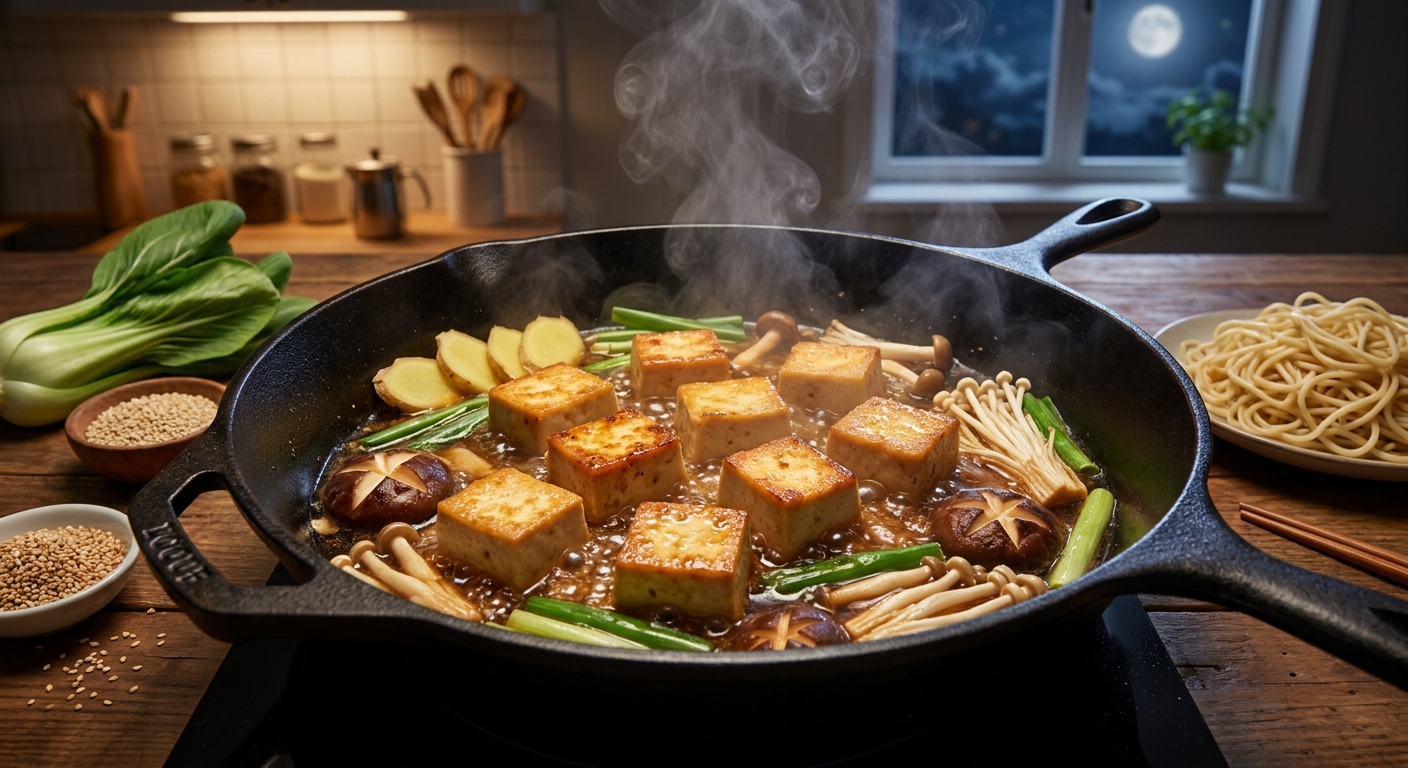 Кунжутно‑имбирный ночной боул с тофу 🌙🍜 — фото 2