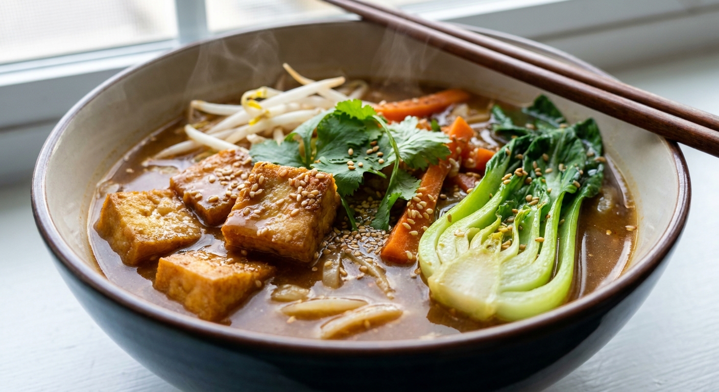 Кунжутно‑имбирный ночной боул с тофу 🌙🍜 — фото 3