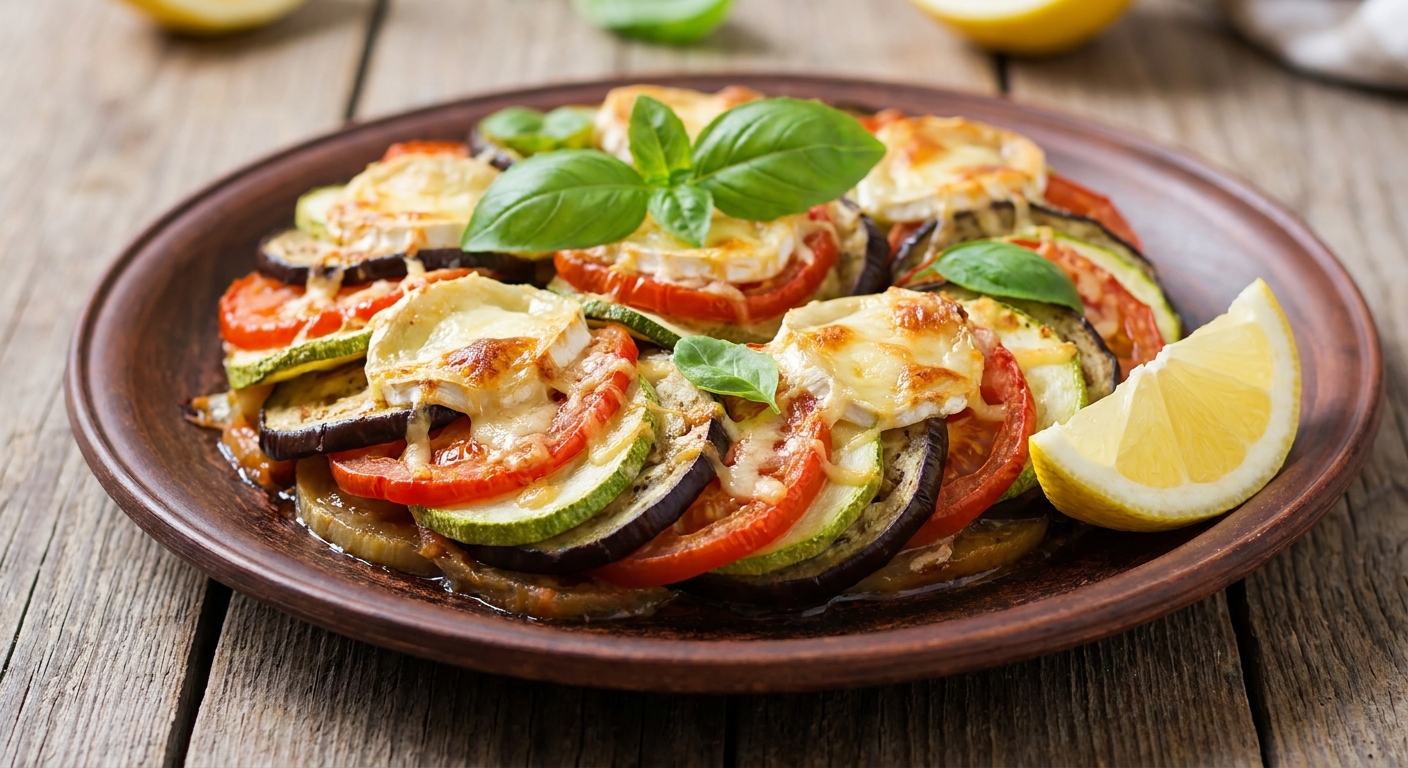Тиан из овощей с козьим сыром 🍅🌿🧀 — фото 3