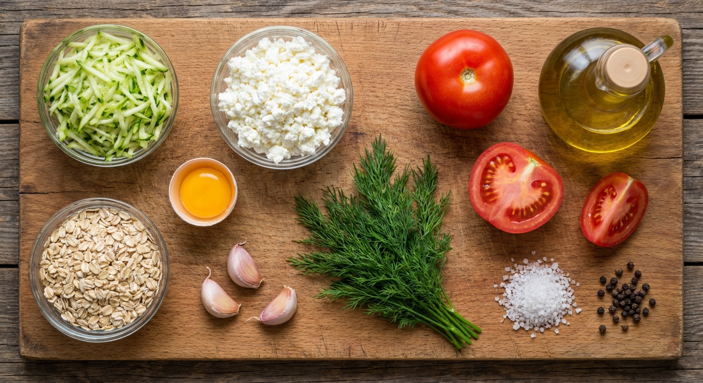 Кабачковые паровые котлеты с томатно‑творожным соусом 🥒🍅