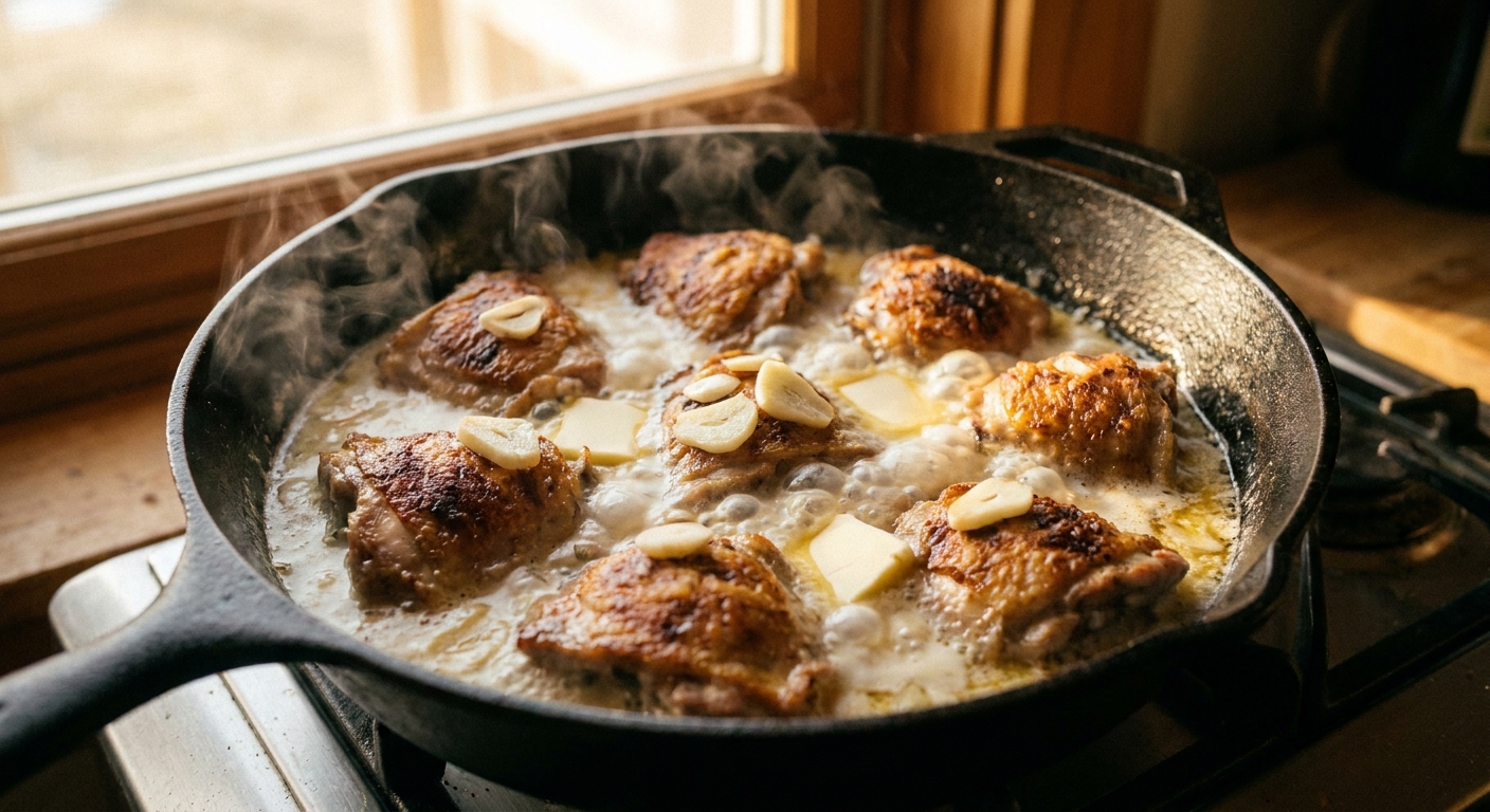 Чкмерули — курица в чесночном молочном соусе 🍗🧄 — фото 2