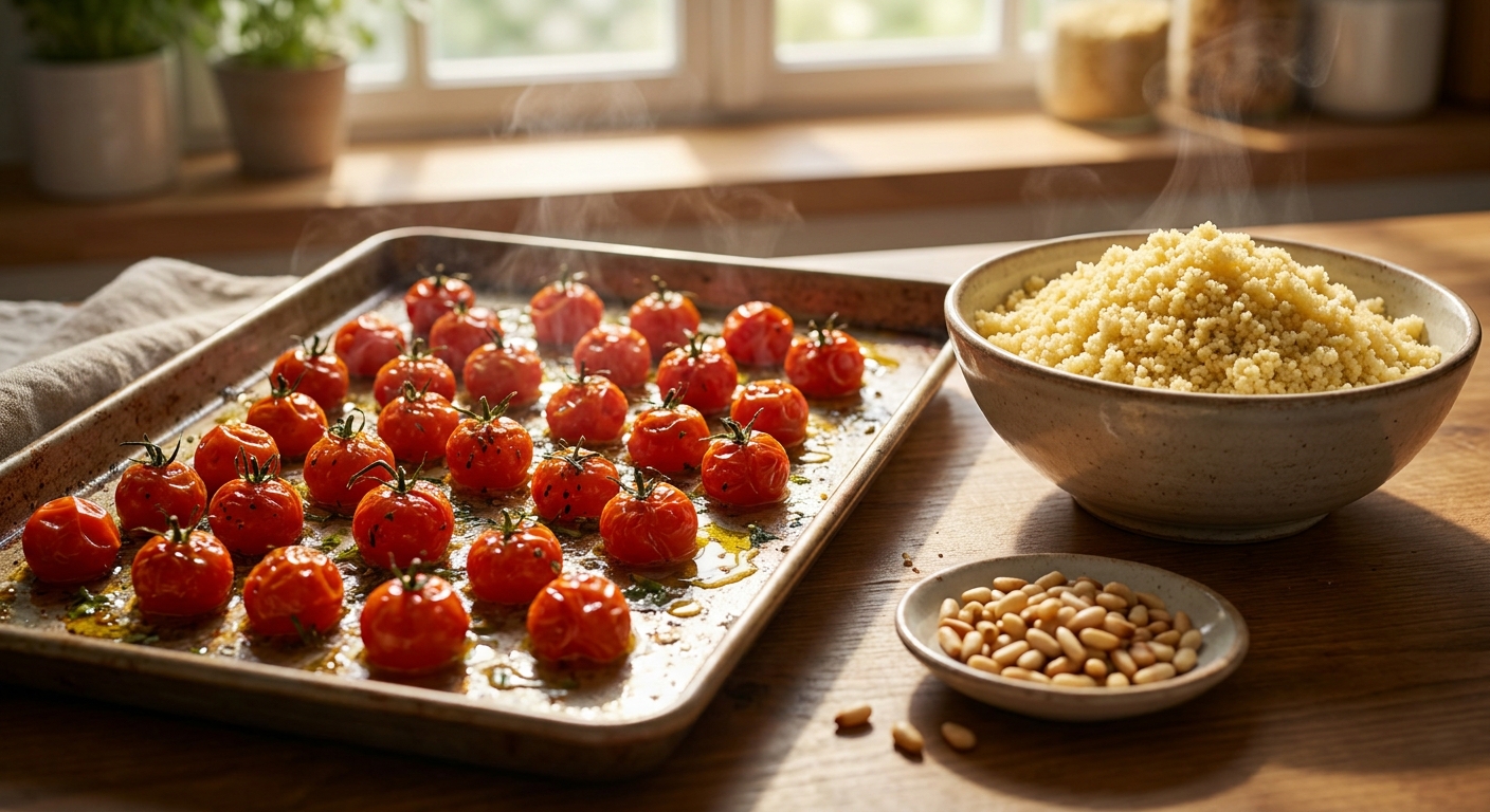 Средиземноморский утренний боул с запечёнными томатами 🥣🍅 — фото 2