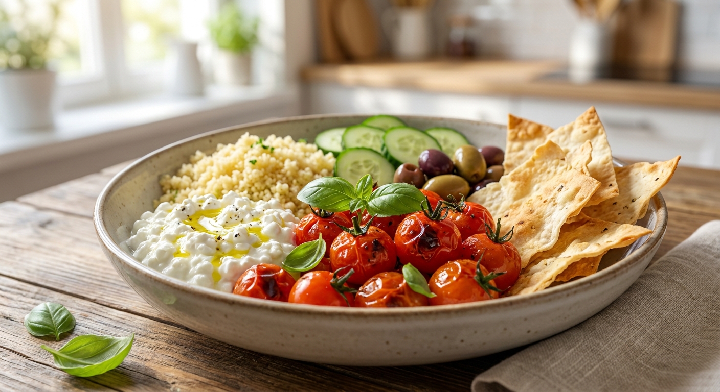 Средиземноморский утренний боул с запечёнными томатами 🥣🍅 — фото 3