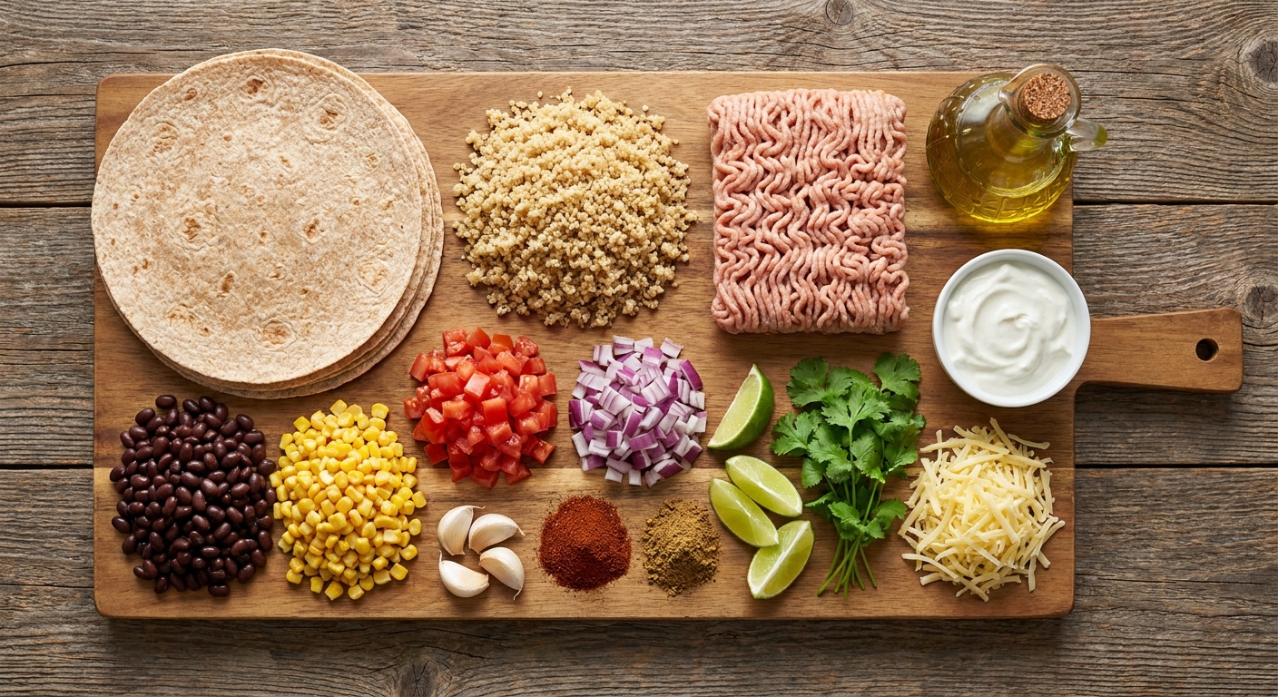 Лёгкие киноа‑энчилады с индейкой 🌮