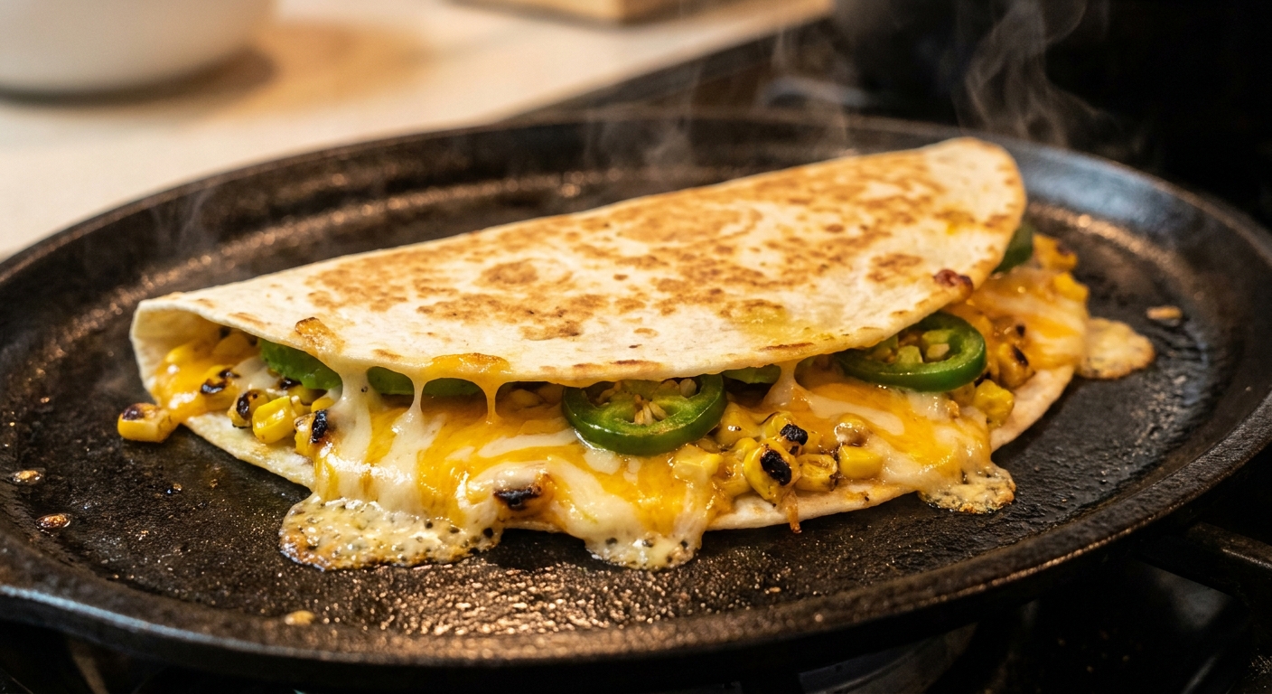 Сырная кесадилья с кукурузой и авокадо 🌽🧀 — фото 2