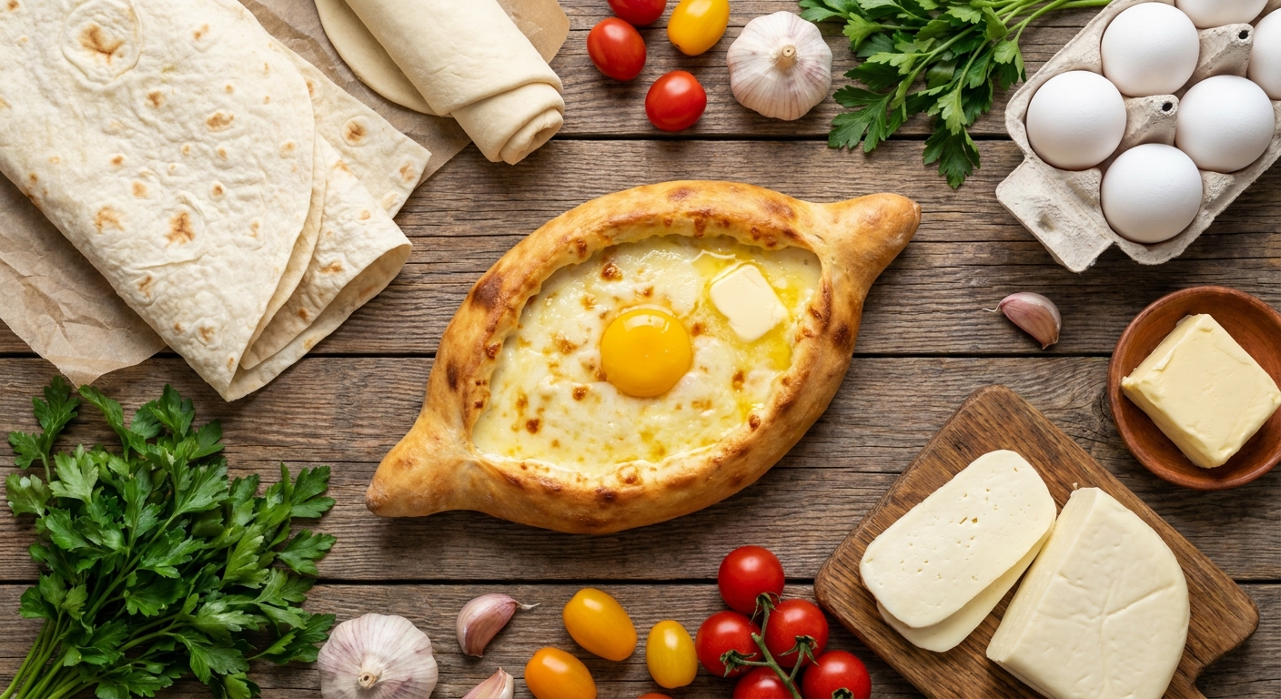 Аджарский лодочник — завтрак с сыром и яйцом 🥖🧀