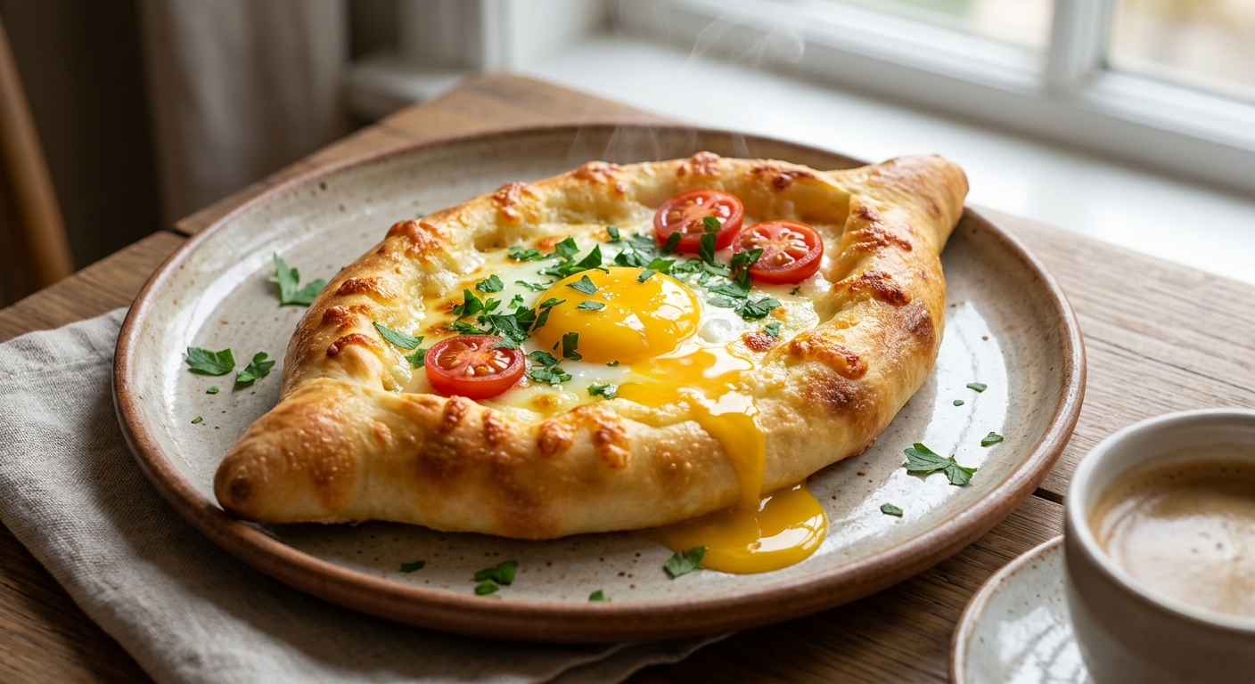 Аджарский лодочник — завтрак с сыром и яйцом 🥖🧀 — фото 3