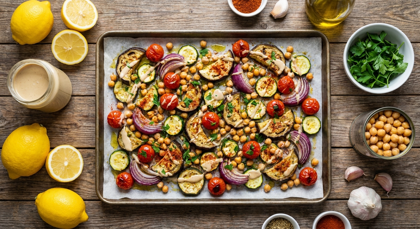 Средиземноморский противень с нутом 🍋🥗