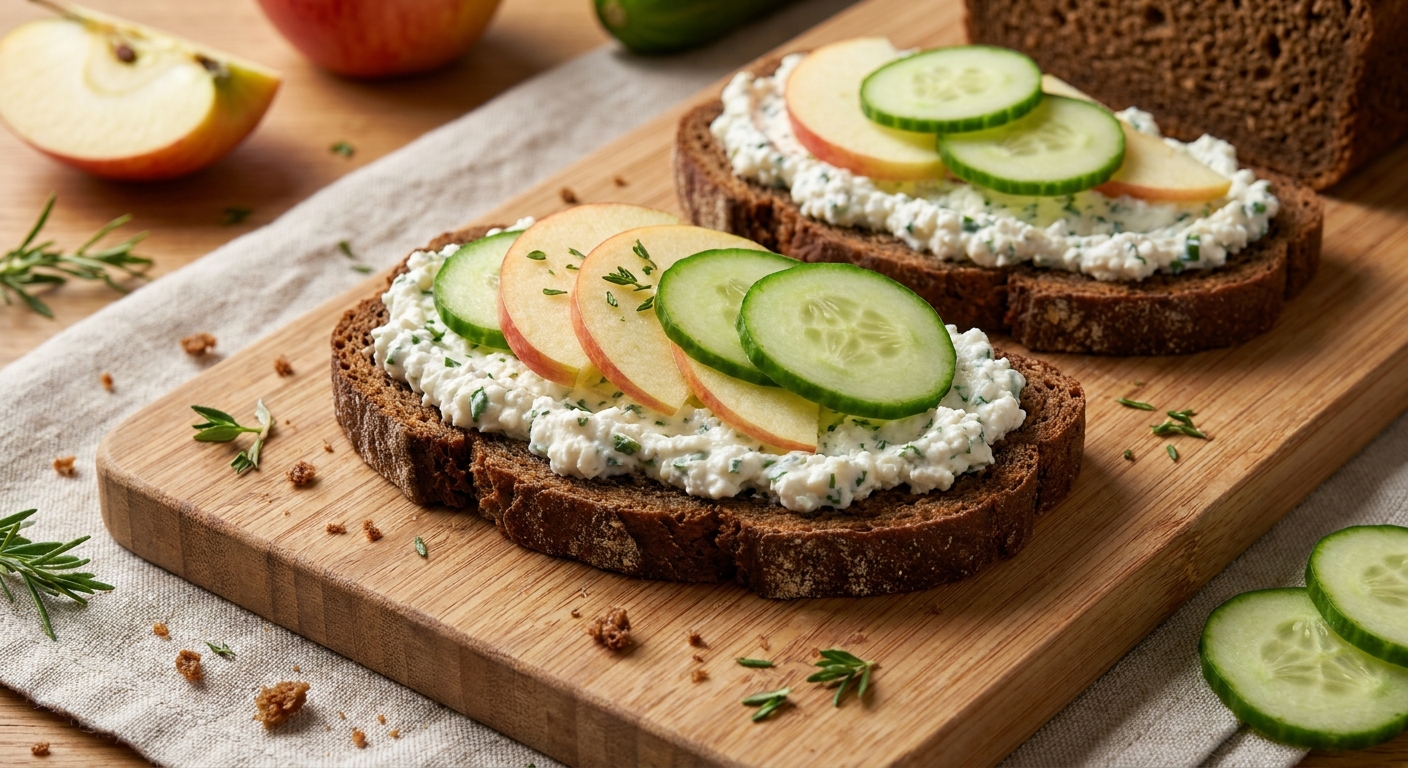 Скандинавские тартинки с творожно-яблочной начинкой 🥪 — фото 2