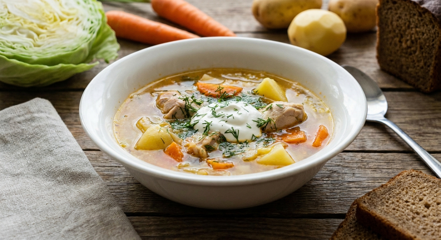 Летние щи с курицей 🍲 — фото 3