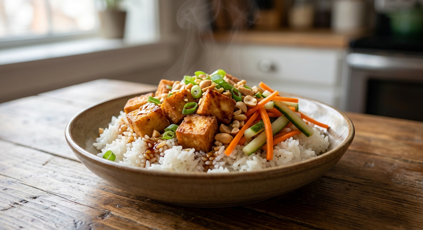 Тёплый азиатский боул с хрустящим тофу 🥢 — фото 3