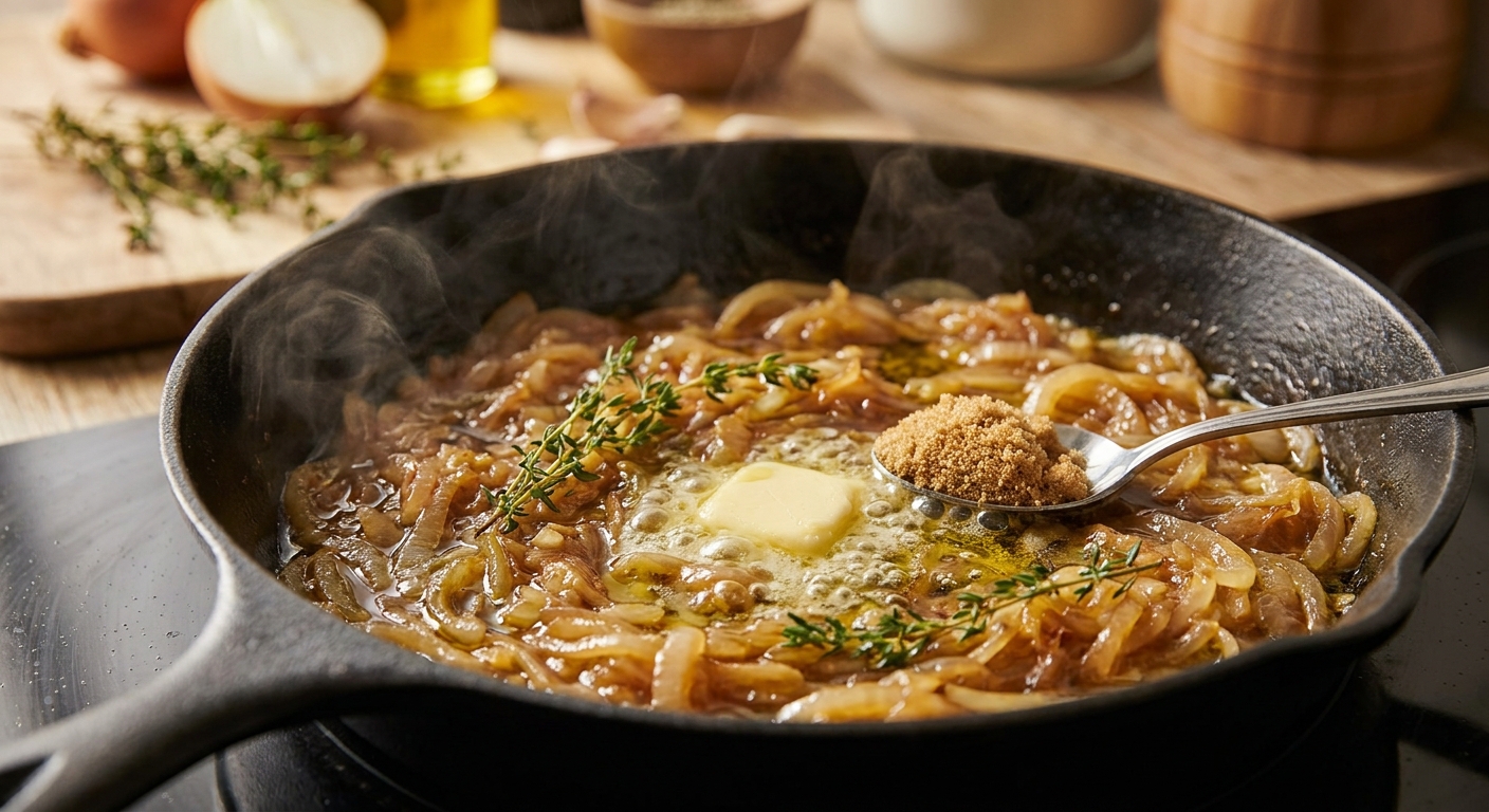Тёплые гренки с бри и карамелизированным луком 🧀🍯 — фото 2