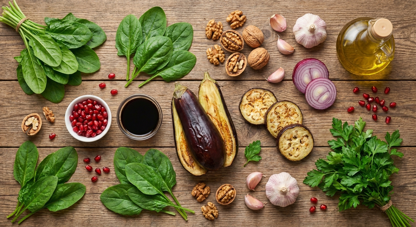 Пхали из баклажана и шпината 🌿🍆