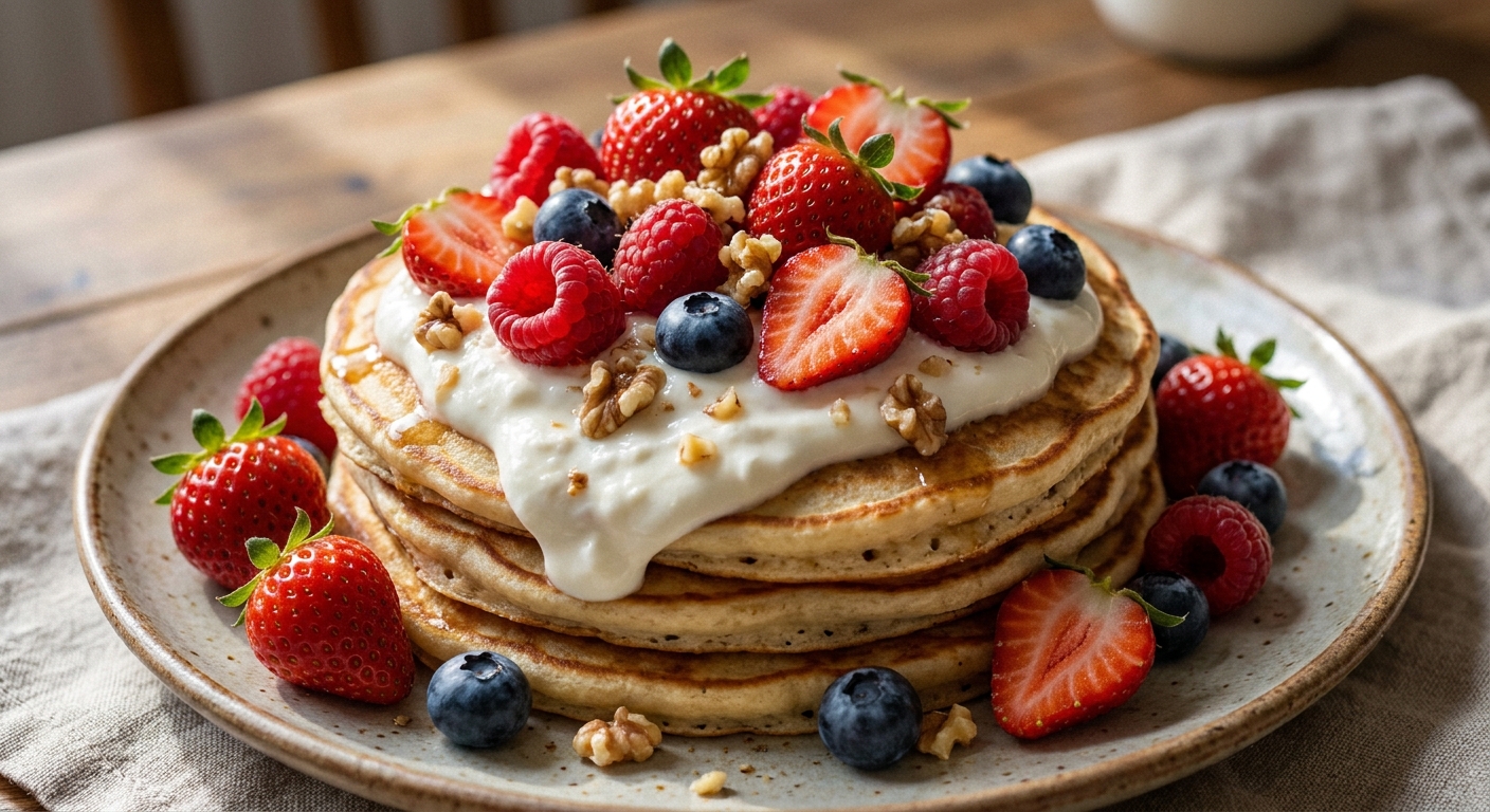 ПП‑панкейки с творожно‑йогуртовым кремом 🥞✨ — фото 3