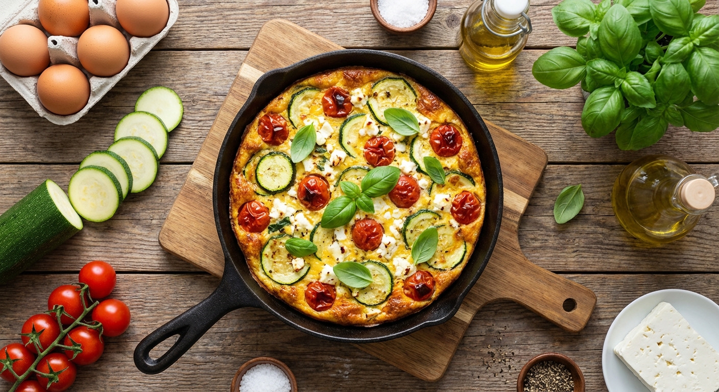 Фриттата с цукини и черри 🍅🥚