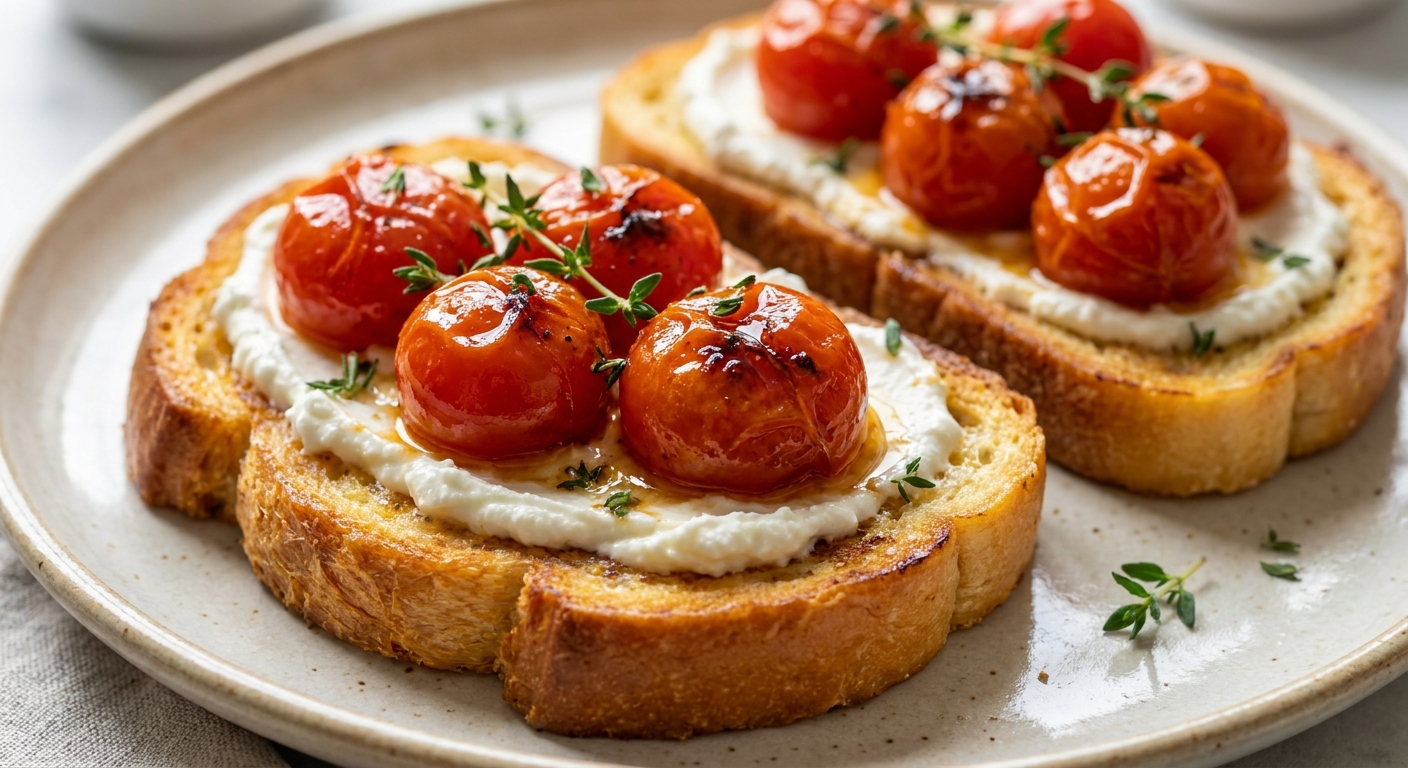 Французский тост с карамелизированными томатами 🥖🍅 — фото 3