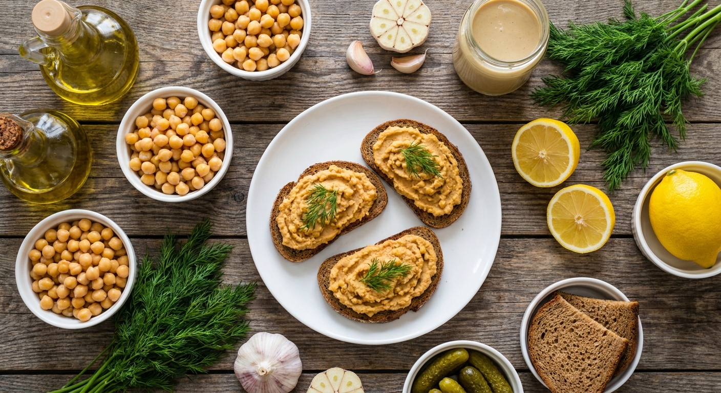 Ржаные тосты с тёплым нутовым паштетом 🥖🌿
