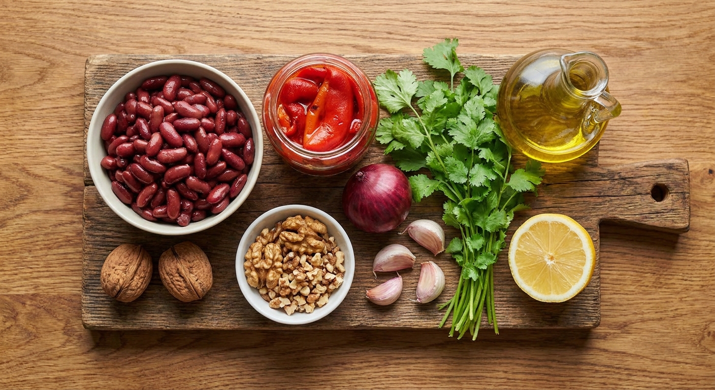 Тёплое лобио с ореховой ноткой 🌶️🥣