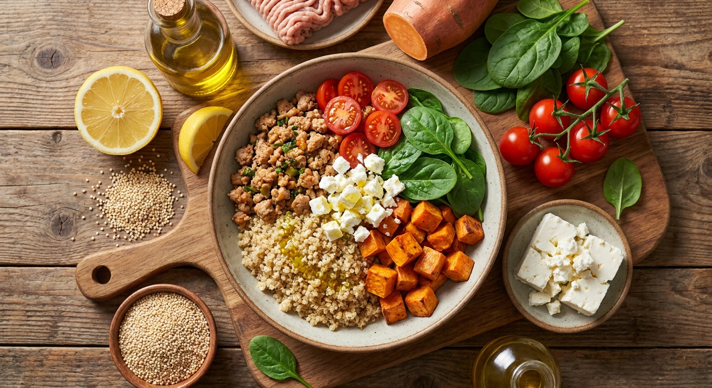 Тёплый боул «Подъём» с индейкой и киноа 🥗