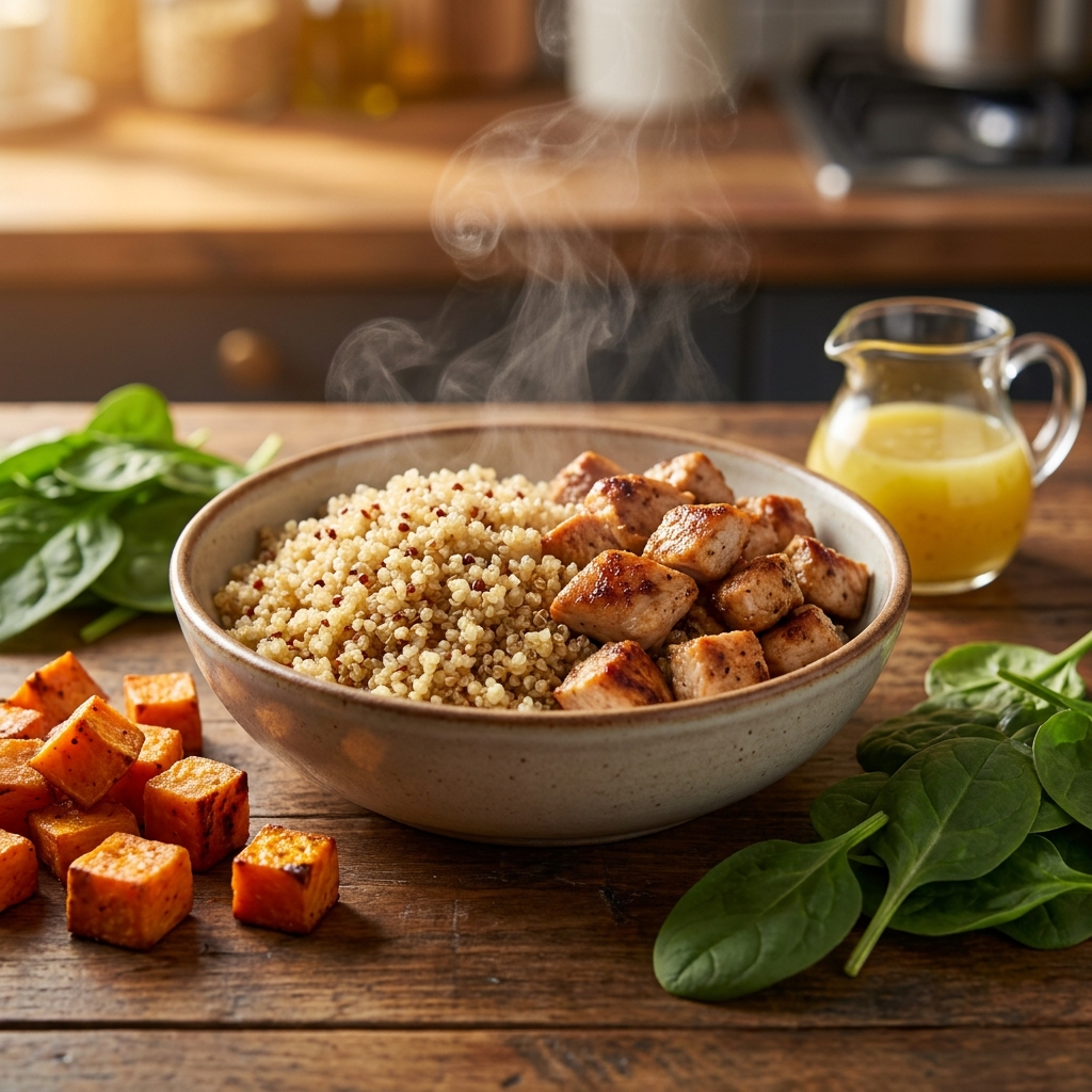 Тёплый боул «Подъём» с индейкой и киноа 🥗 — фото 2
