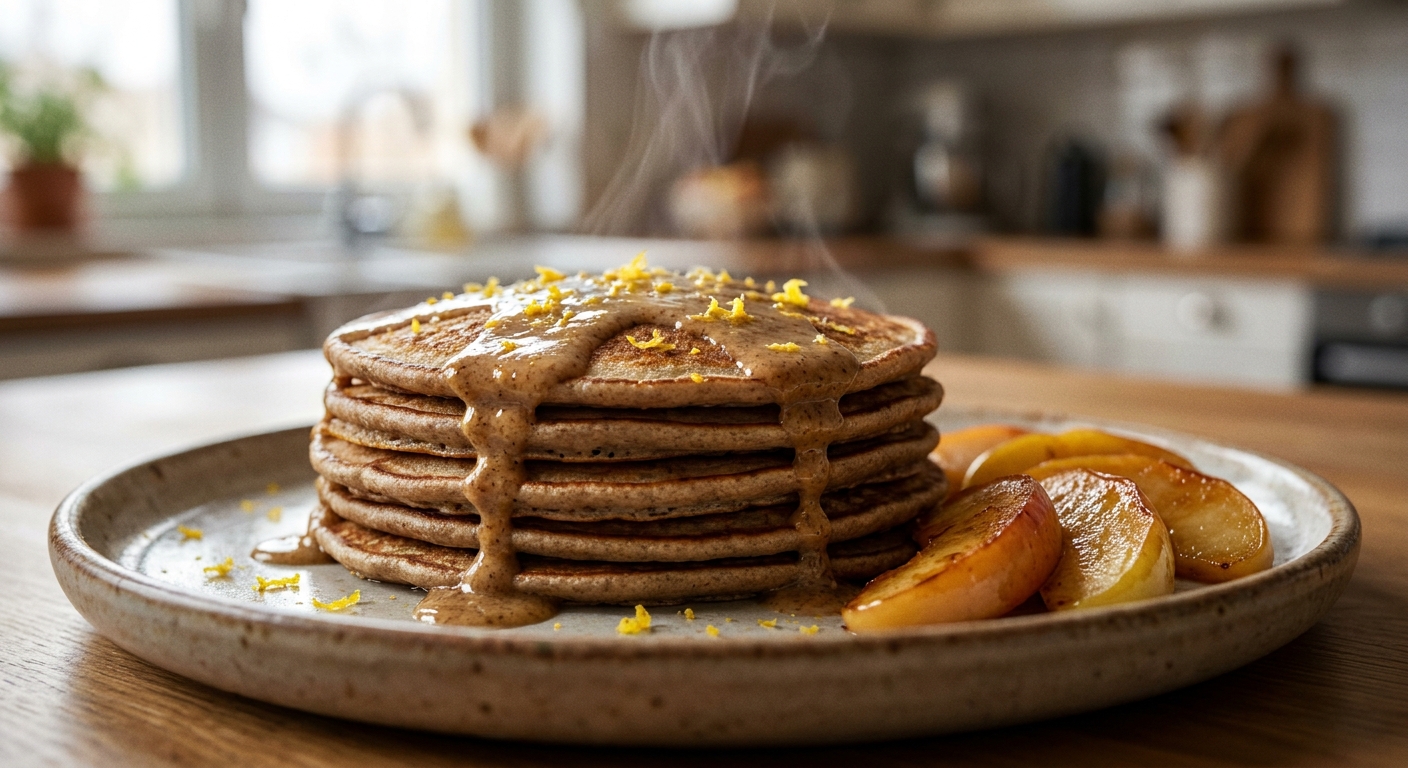 Тёплые гречневые оладьи с яблоком 🥞🍏 — фото 3