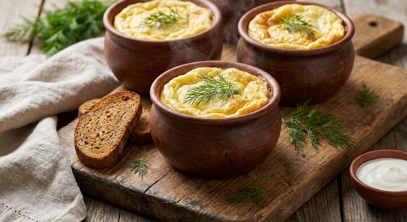 Деревенский омлет в горшочке 🥚🌿 — фото 3