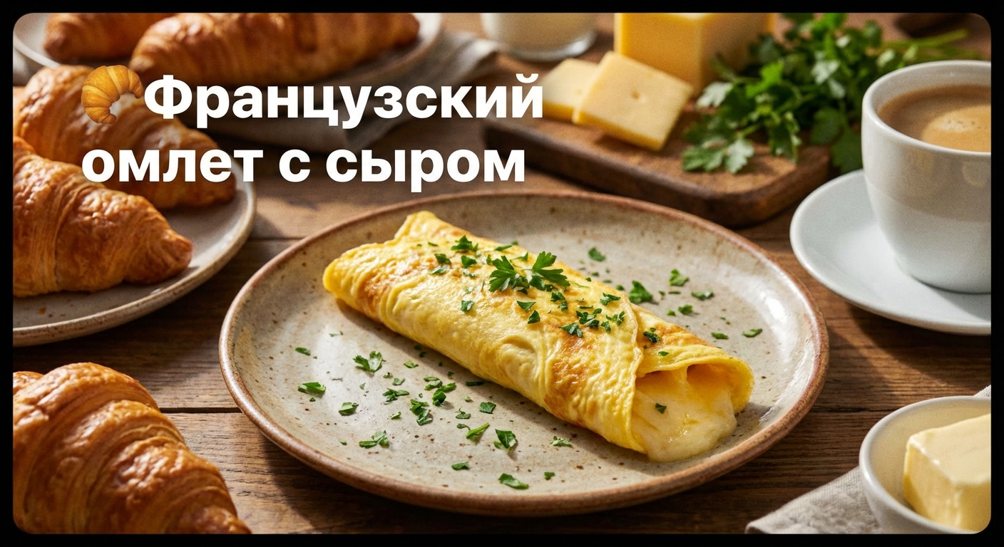 🥐 Французский омлет с сыром — фото 3