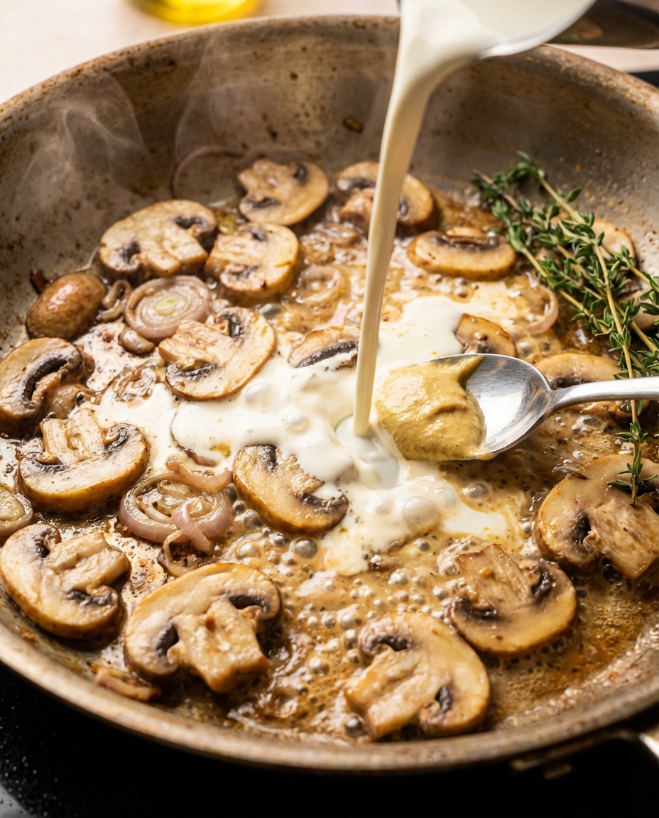 Курица в сливочно‑горчичном соусе с шампиньонами 🍽️ — фото 2