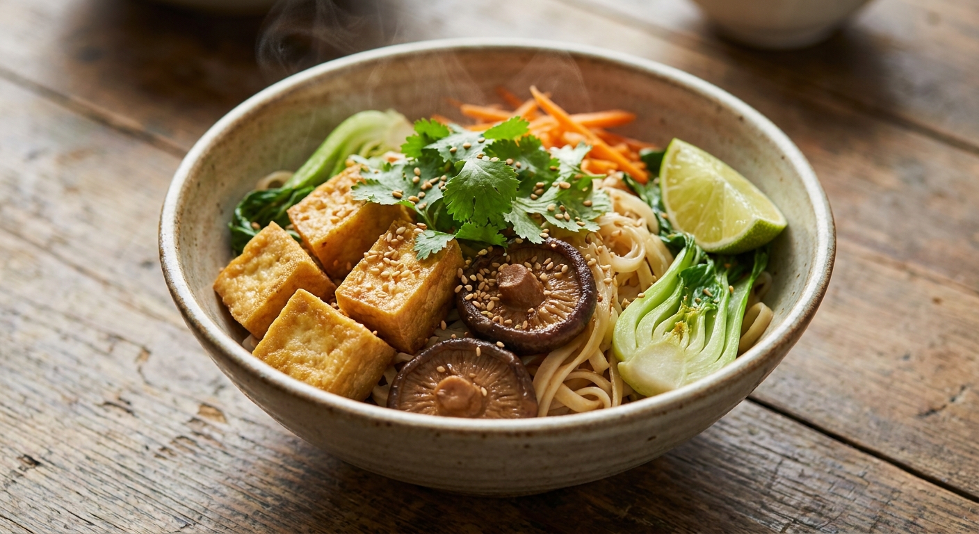 Тёплый азиатский боул с тофу и шиитаке 🍜🌿 — фото 3