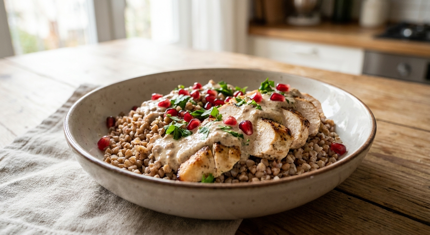 Тёплый кавказский боул с курицей и ореховым соусом 🥗🌰 — фото 3