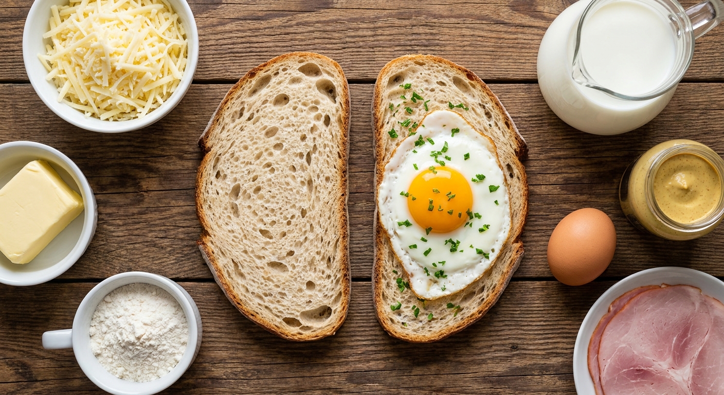 Крок‑Мадам — тёплый французский сэндвич с яйцом 🥐🍳