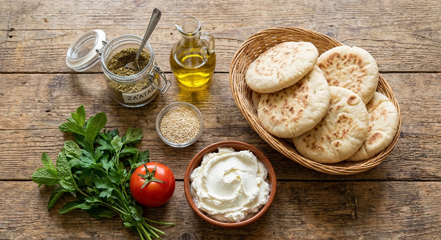 Мини‑манакешы с за'атаром и тёплым сыром 🫓🌿