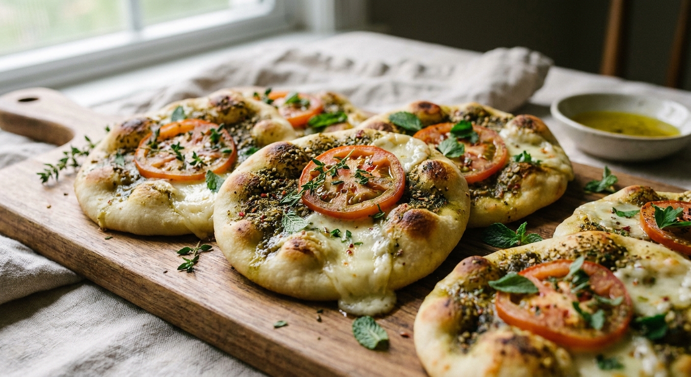Мини‑манакешы с за'атаром и тёплым сыром 🫓🌿 — фото 3