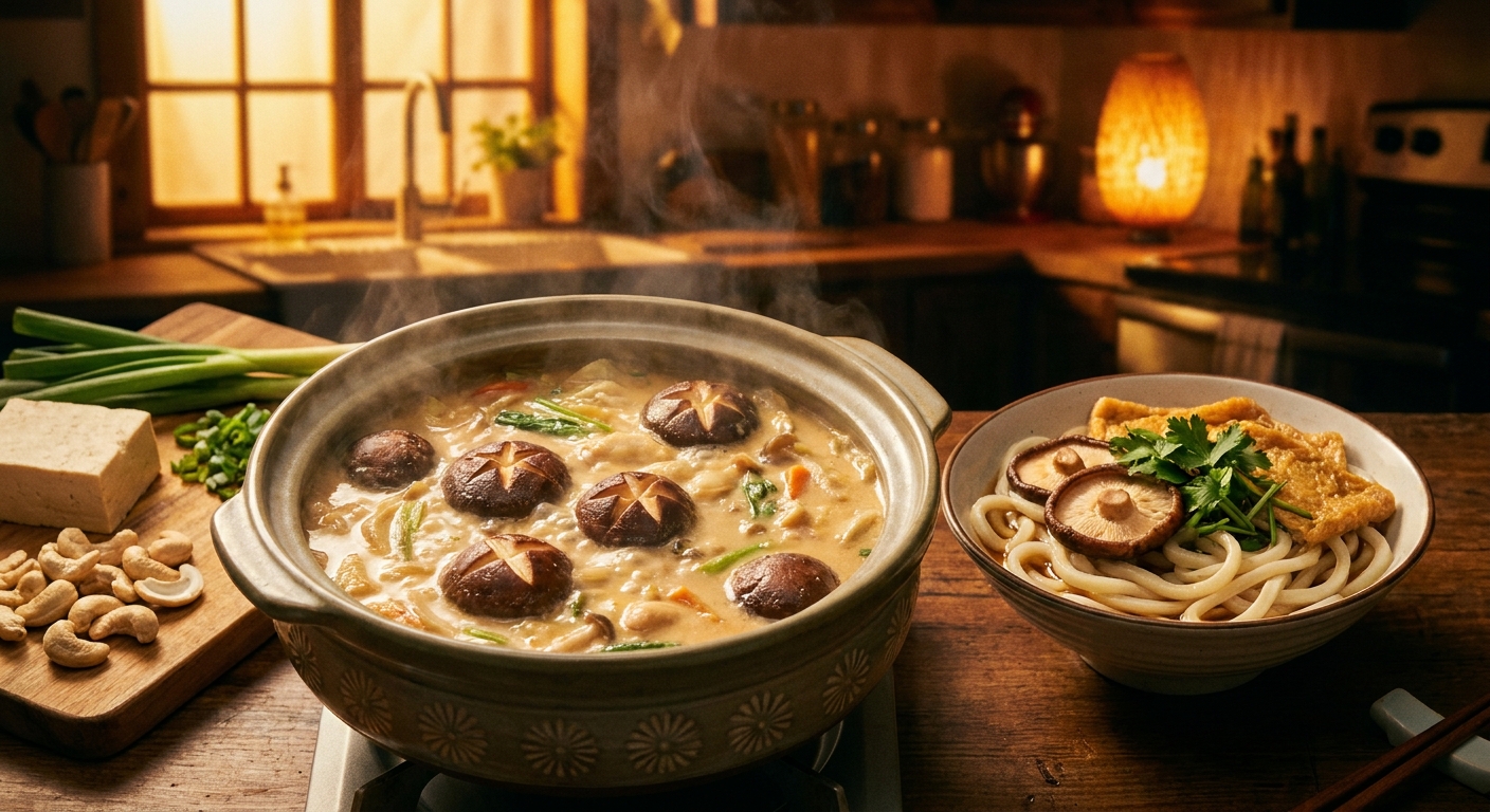Ночной удон с кешью‑кремом и шиитаке 🌙🍜 — фото 2